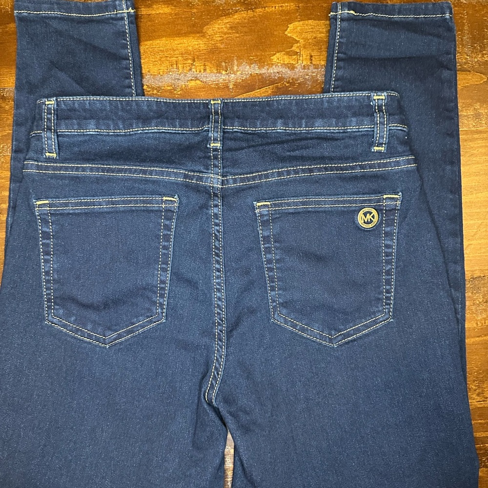 Michael Kors Dark Blue Skinny Jeans with Stretch Fit Size 6 Dark Blue